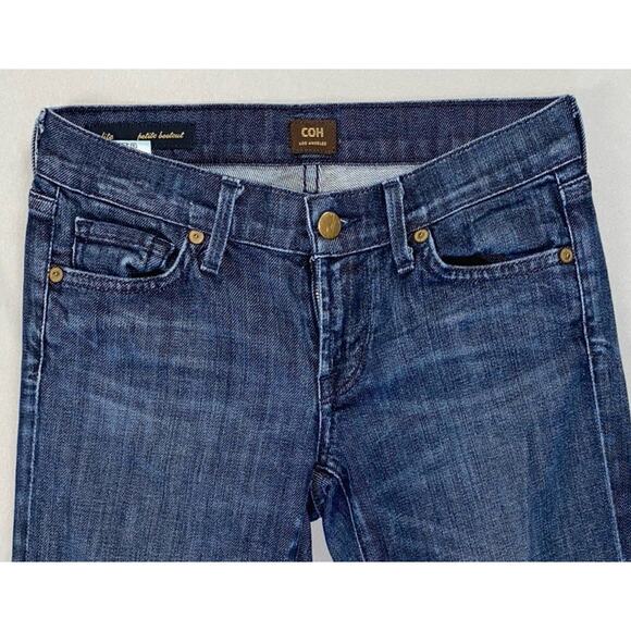 Citizens of Humanity CoH Dita Petite Bootcut Raw Cuff Lightweight Denim Jeans 24 - Picture 2 of 5